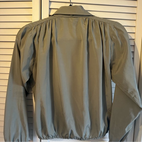Long sleeve olive green blouse - Picture 3 of 4